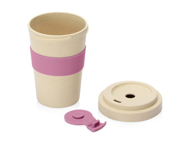 Стакан из пшеничного волокна «Flava», Цвет бежевый/пыльно-розовый