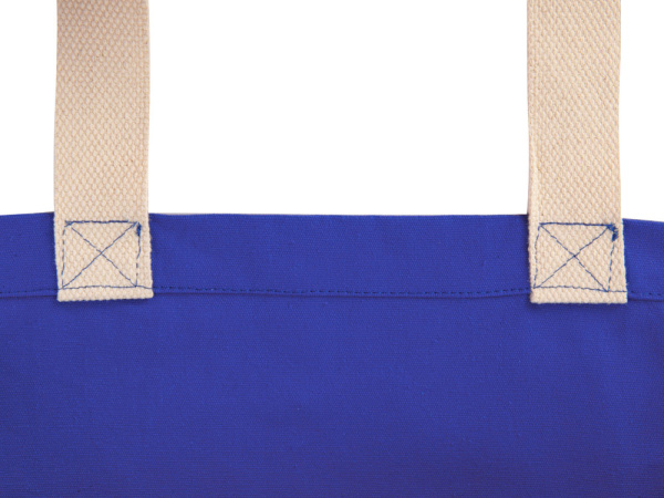 Сумка «Donny» из  хлопка 250г/м2 с донной складкой и парусиновыми ручками, Цвет синий