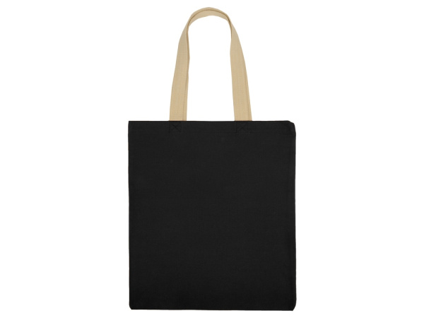 Сумка для шопинга «Steady» хлопковая с парусиновыми ручками, 260 г/м2, Цвет черный