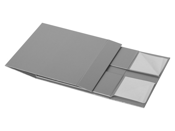 Коробка разборная с магнитным клапаном, Размер M, Цвет серебристый