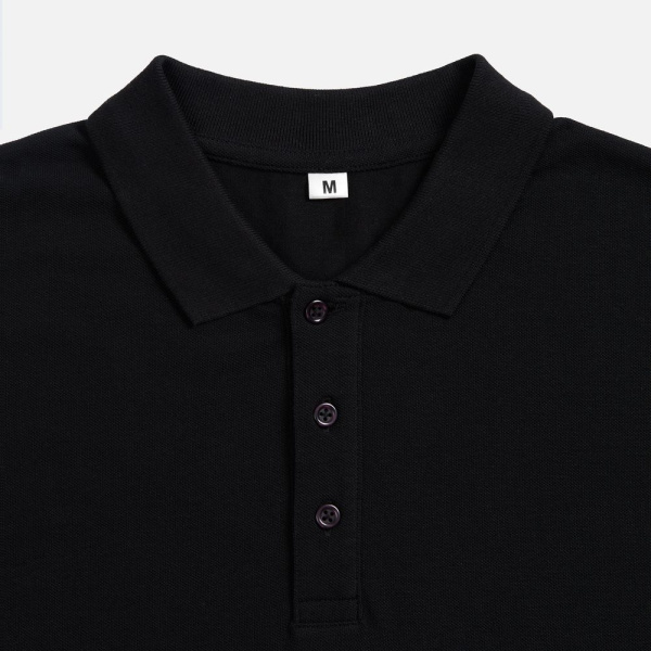 Рубашка поло унисекс Upswing, черная, S–3XL