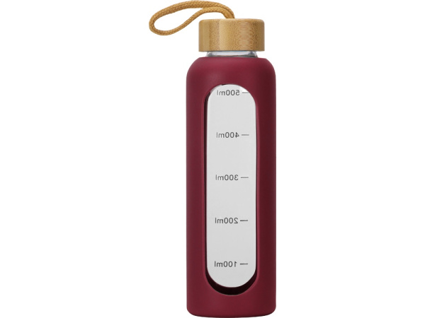 Бутылка из боросиликатного стекла «Hangy», 550 мл, Цвет красный бургунди