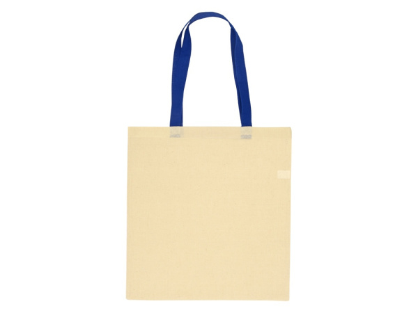 Сумка «Dakota» из хлопка 100 г/м2, Цвет натуральный/ярко-синий