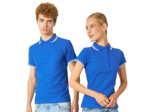 Рубашка поло "Erie" мужская, Размер S, Цвет синий классический/белый