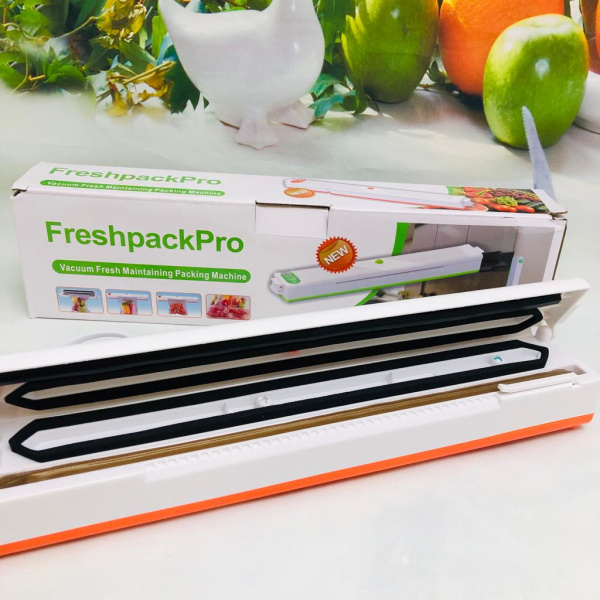 Вакуумный упаковщик (запайщик) FreshpackPro + 10 пакетов для вакууматора. Еда в вакуумной упаковке с