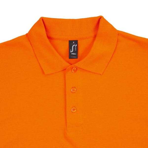 Рубашка поло мужская Spring 210, оранжевая, S–XXL