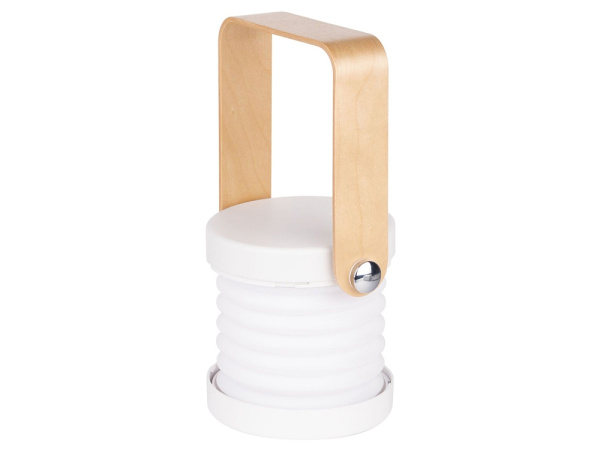 Настольная лампа LED «Oko», Цвет белый/дерево