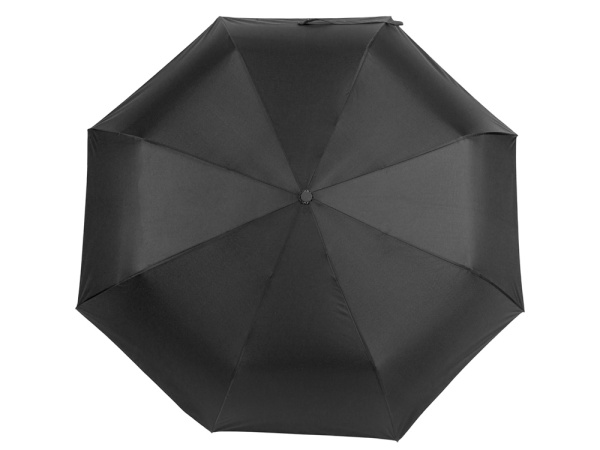 Зонт-полуавтомат складной «Roof» с куполом из переработанного пластика, Цвет черный