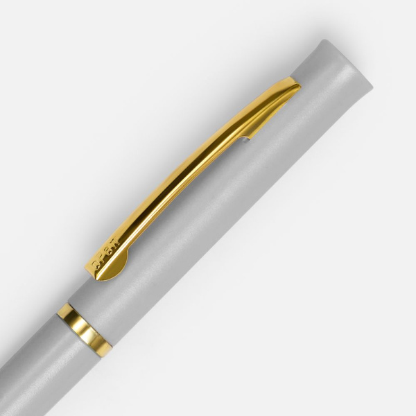 Ручка шариковая Euro Gold, серая, 13,3х0,8 см