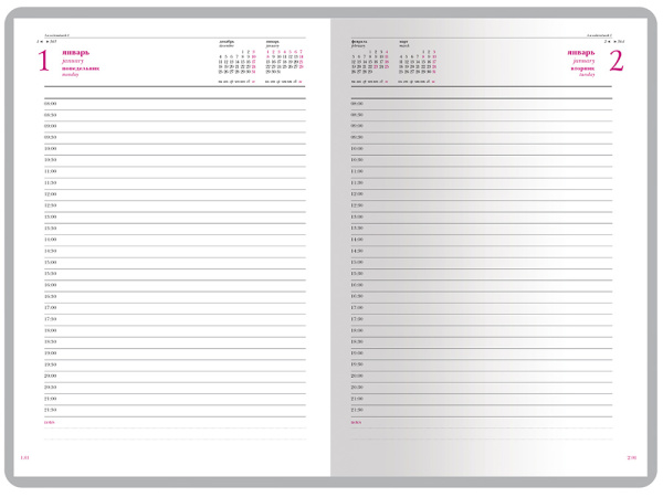 Ежедневник А5 датированный «Velvet» на 2026 год, Цвет бордовый