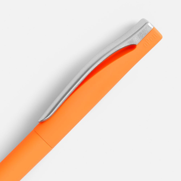 Ручка шариковая Pin Soft Touch, оранжевая, 14,5х1,0 см