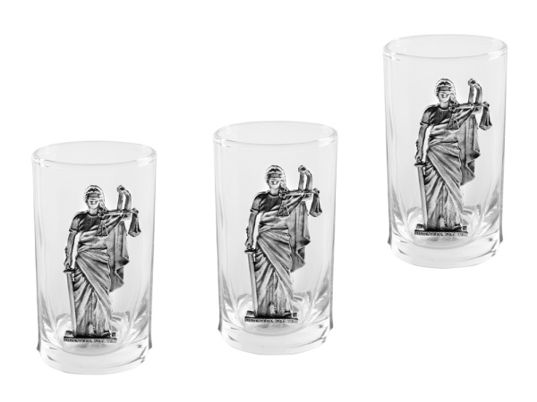 Набор со штофом «Юридический», Цвет прозрачный, серебристый