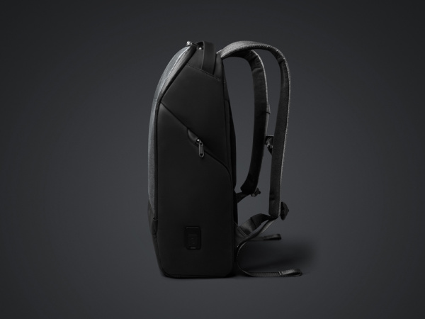 Водостойкий антикражный рюкзак FlexPackPro для ноутбука 15.6", Цвет серый/черный