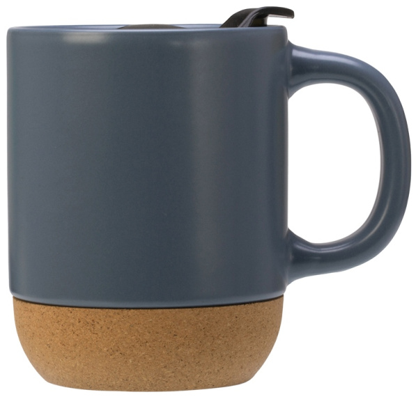 Кружка с пробковым дном и крышкой «Denpasar», Цвет серый антрацит