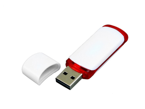 USB 3.0- флешка на 128 Гб с цветными вставками, Размер 128ГБ, Цвет белый/красный