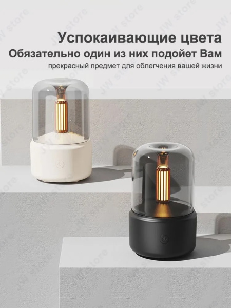 Портативный светодиодный аромадиффузор -ночник (увлажнитель воздуха ароматический) USB в виде свечи DQ702 120 ml