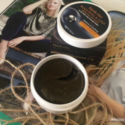 Гидрогелевые патчи для кожи вокруг глаз Farmstay Black Pearl & Gold Hydrogel Eye Patch c черным жемч