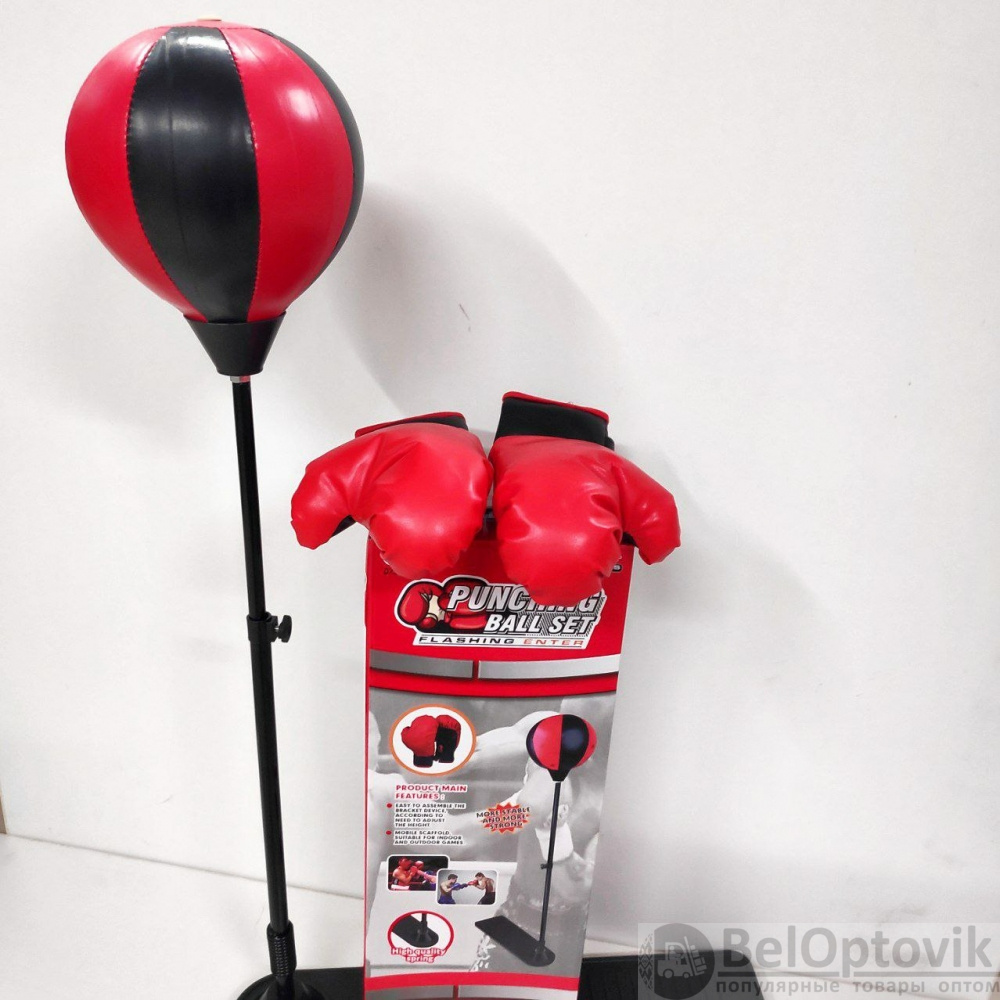 Детский боксерский набор Punching Ball Set / груша, боксерские перчатки и  насос / боксерская груша (арт: de-12180) от 1 ₽ рублей оптом в Москве