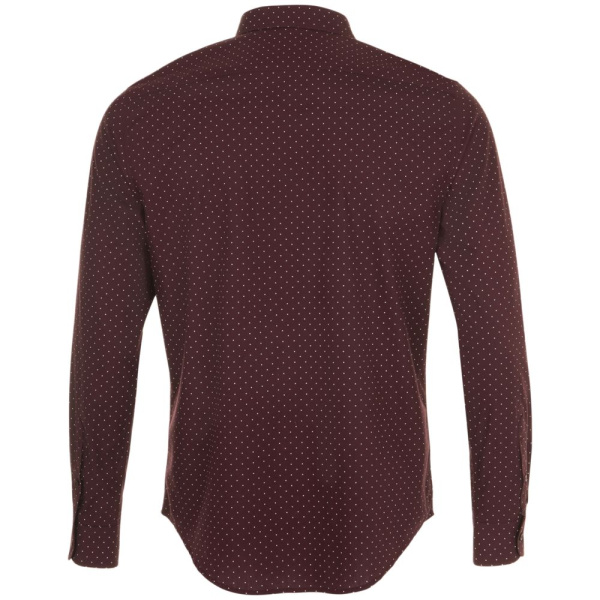 Рубашка мужская Becker Men, бордовая с белым, S–3XL
