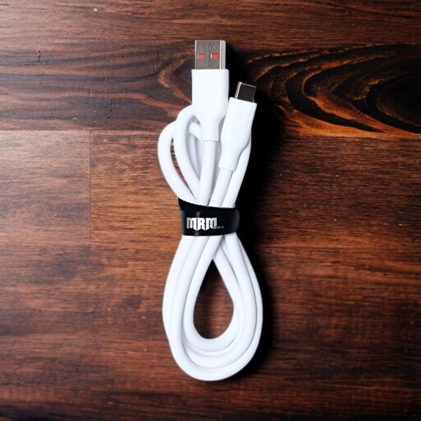 Кабель USB MRM G11 USB-Type-C, силиконовый, длина 1000мм, белый