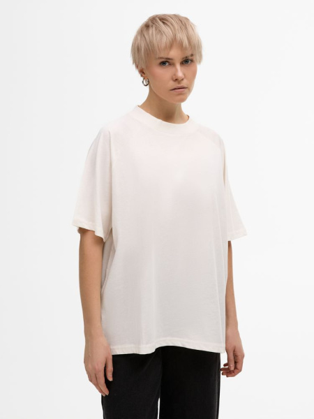 Футболка унисекс оверсайз T2, молочно-белая, XS–XXL