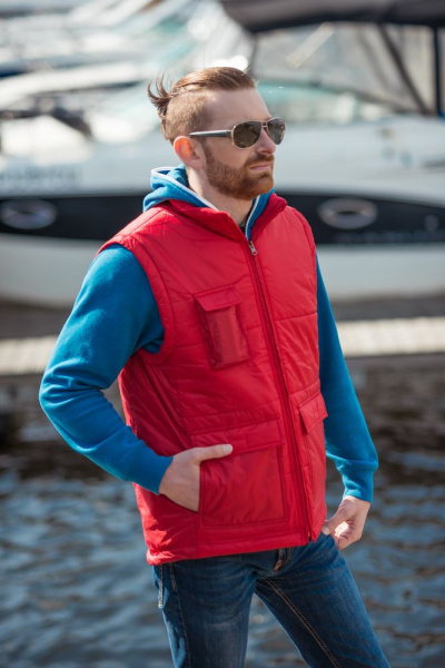 Жилет Worker, красный, S-XXL