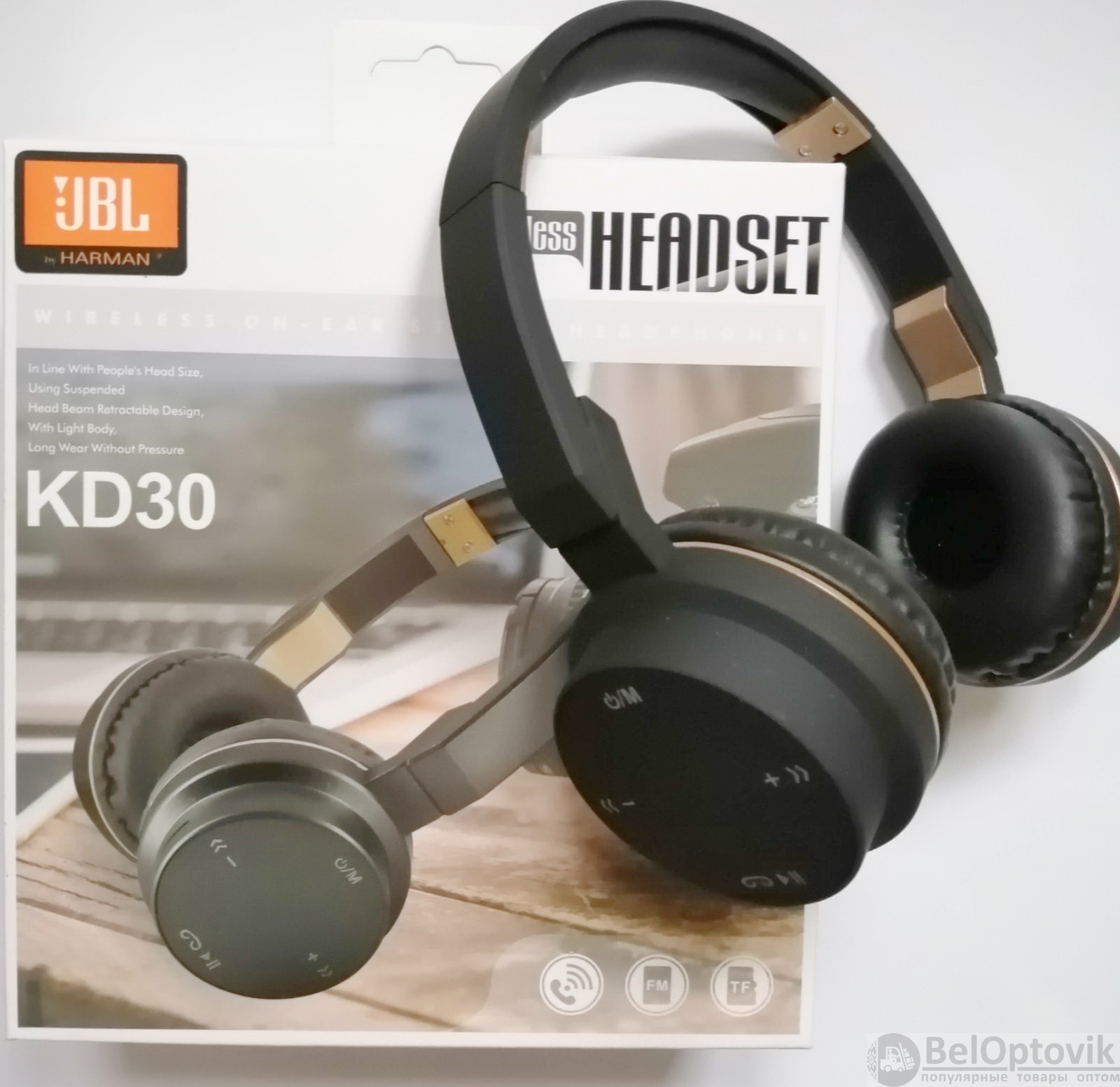 Беспроводные наушники JBL HEADSET KD30. Черные (арт: na-5403) от 1 ₽ рублей  оптом в Москве