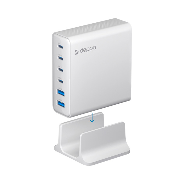 Зарядная станция 4xUSB Type-C, 2xUSB, PD, QC, 160Вт, Цвет белый