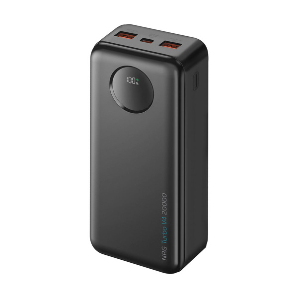 Внешний АКБ NRG Turbo V4 20000 мА-ч, дисплей, Размер 20000 mAh, Цвет черный