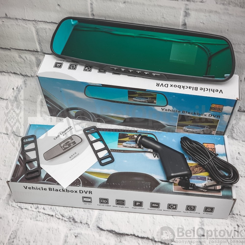Видеорегистратор зеркало Vehicle Blackbox DVR Full HD1080 (арт: vi-4368 ...