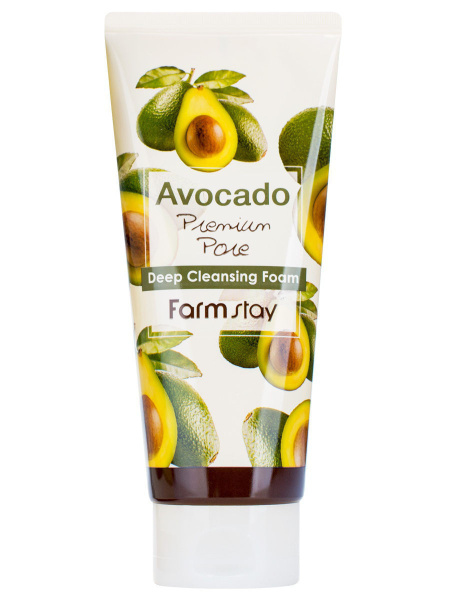 Очищающая пенка для лица с маслом авокадо FarmStay Avocado Premium Pore Deep Cleansing Foam, 180 ml