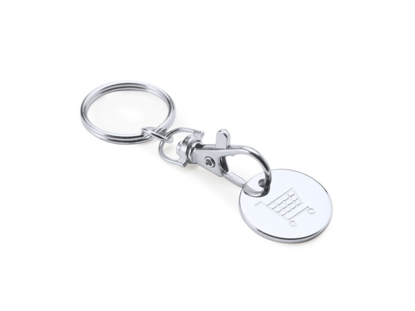 Брелок с монетой для тележки супермаркета, Цвет красный