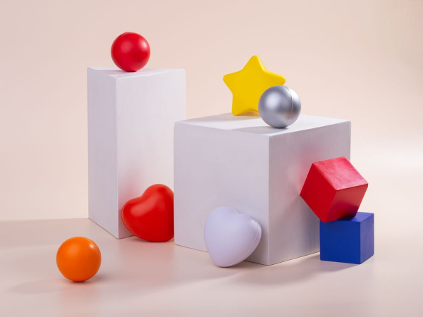 Антистресс «Сердце», красный, 7,3х6,9х4,9 см