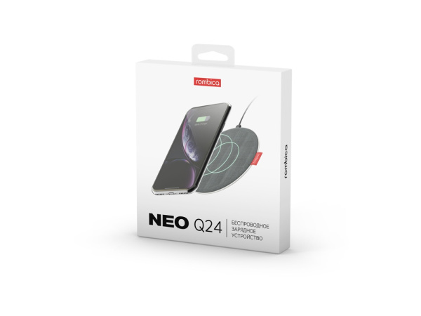Беспроводное зарядное устройство «NEO Q24 Quick», 15 Вт, Цвет светло-серый