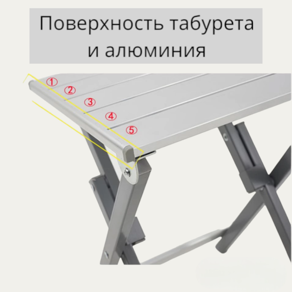 Складной усиленный стол с четырьмя табуретками 108*70 см / Компактный комплект для активного отдыха и пикника