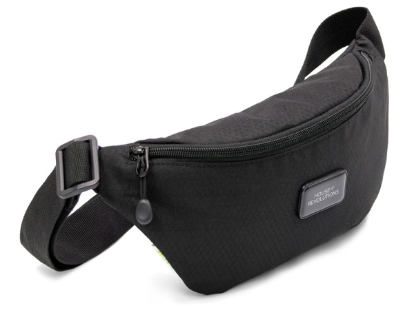 Универсальная водостойкая сумка на пояс «Bumble» из переработанного пластика, Цвет черный