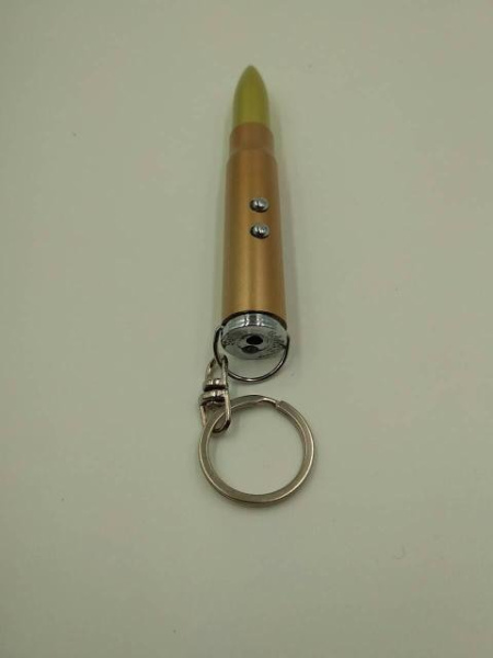 Брелок-патрон (пуля) 3 в 1 (ручка, фонарик и лазерная указка)