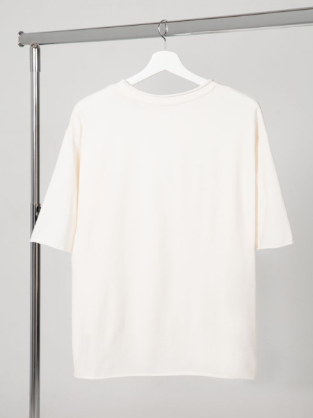 Футболка оверсайз Vozduh 2.0, кремовая, XS–XXL
