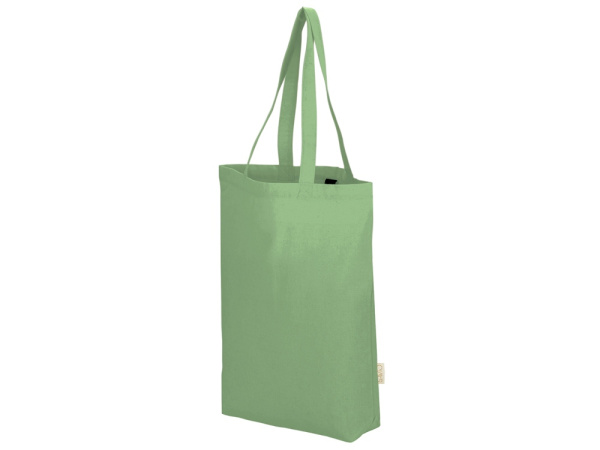 Сумка Fixy из переработанного хлопка 220 г/м2 с фиксирующей лентой, Цвет зеленое яблоко