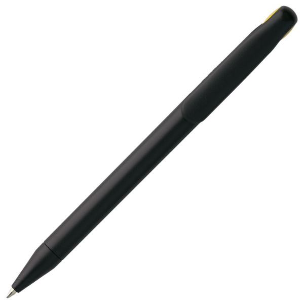 Ручка шариковая Prodir DS1 TMM Dot, черная с желтым, 14х1,1 см