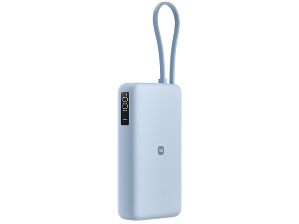 Внешний аккумулятор со встроенным кабелем Xiaomi 67W Power Bank (Integrated Cable), 20000 мАч, Цвет голубой