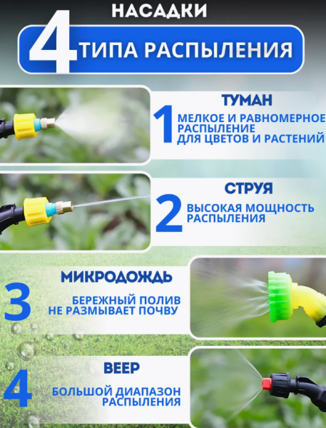 Опрыскиватель садовый аккумуляторный 5 литров