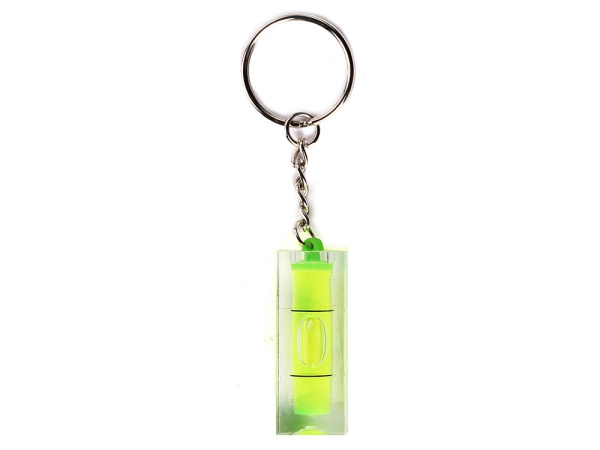 Брелок «Уровень», Цвет желтый прозрачный/серебристый