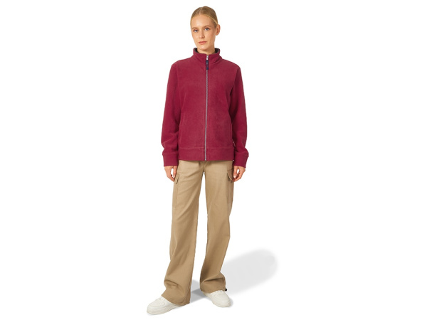 Куртка флисовая "Nashville" женская, Размер XL, Цвет красный/пепельно-серый