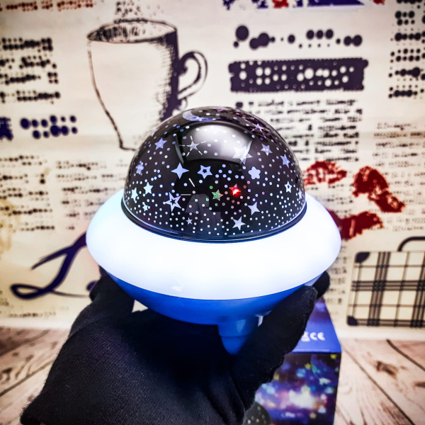 Ночник колонка "Летающая тарелка" Bluetooth LED Crystal Magik Ball Пульт ДУ