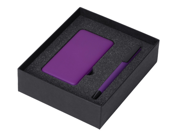 Подарочный набор «COLOR IT» c ручкой и повербанком, Размер 10000 mAh, Цвет фиолетовый