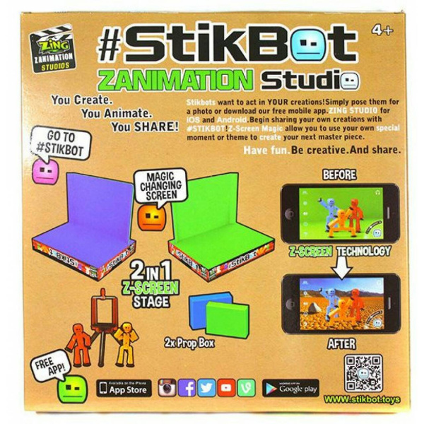 Игрушка Stikbot (Стикбот) анимационная студия со сценой