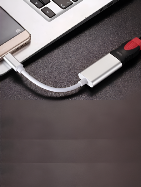 Адаптер USB Type-C - HDMI 2.0 4K 15 см / Для трансляции экрана смартфона, планшета или ноутбука на экране телевизора или монитора