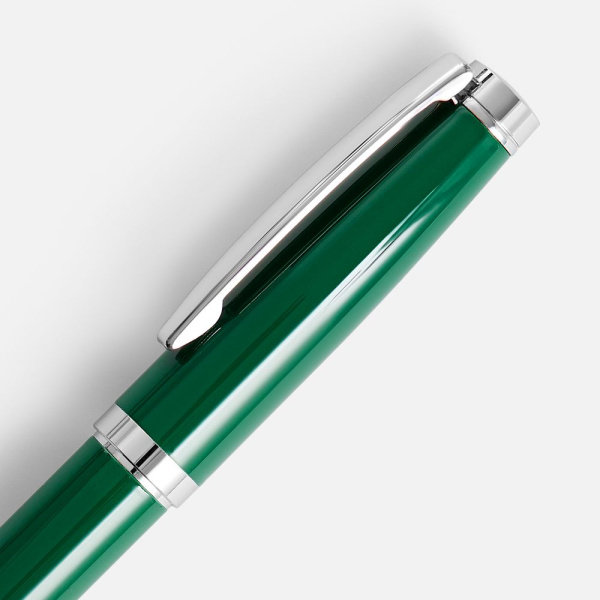 Ручка шариковая Letra Chrome, глянцевая, темно-зеленая, 13,7х1,3 см