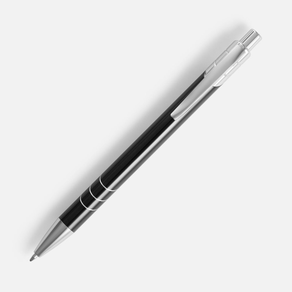 Ручка шариковая Undertone Metallic, черная, 14,5х1 см